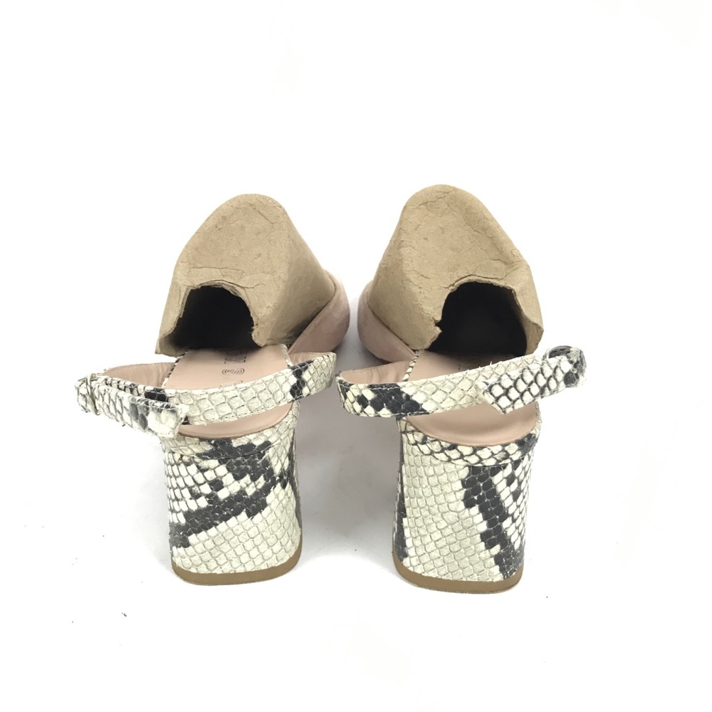 Aska Suede‎ Pink Snakeskin Heels Round Toe 35 - Picture 3 of 6